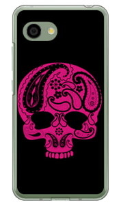 Paisley skull �u���b�N �i�N���A�j design by ROTM AQUOS R2 Compact 803SH�ESH-M09 SoftBank�EMVNO�X�}�z�iSIM�t���[�[���j SECOND SKIN aquos r2 compact �P�[�X aquos r2 compact �J�o�[ �P�[�X �J�o�[ aquos r2 compact ��������