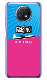 YESNO AIR LINES サックスブルー×ピンク （ソフトTPUクリア） Redmi Note 9T A001XM SoftBank YESNO redmi note 9t a001xm ケース redmi note 9t a001xm カバー redmi note 9t a001xm ケース redmi note 9t a001xm カバー レッドミーノート9T 送料無料