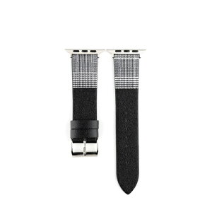 ���݌Ɍ��������Apple Watch �A�b�v���E�H�b�` 4�F Houndstooth Contrast real leather belt �n�E���Y�g�D�[�X �R���g���X ���A�� ���U�[ �x���g �璹�i�q �`�F�b�N ���� �{�v �A�b�v���E�H�b�`�X�g���b�v 