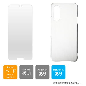 即日出荷 ケース カバー 保護フィルムセット らくらくスマートフォン a A401FC Y!mobile らくらくスマートフォン Lite MR01 SIMフリー 無地ケース クリア ソフトケース 光沢 保護シート 保護フィルム
