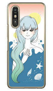 Ocean Blue (�N���A) design by ���������� �炭�炭�X�}�[�g�t�H�� a (A401FC) / �炭�炭�X�}�[�g�t�H�� Lite (MR01) Coverfull �{�� �ی� �n�[�h�P�[�X �X�}�z�J�o�[�@��������