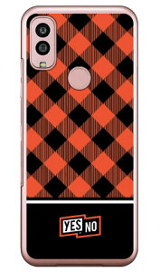 ブロックチェック レッド (クリア) Android One S10 Y!mobile YESNO イエスノー 平面 受注生産 スマホケースandroid one s10 ケース android one s10 カバー アンドロイドワンs10ケース アンドロイドワンs10カ