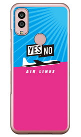 YESNO AIR LINES サックスブルー×ピンク （クリア） Android One S10 Y!mobile YESNO イエスノー 平面 受注生産android one s10 ケース android one s10 カバー アンドロイドワンs10ケース アンドロイドワンs10カバー s10ケース s10カバー yモバイル 送料無料★