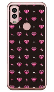 ダイヤ ピンク (クリア) Android One S10 Y!mobile YESNO イエスノー 平面 受注生産 スマホケース ハードケースandroid one s10 ケース android one s10 カバー アンドロイドワンs10ケース アンドロイドワンs10