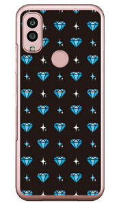 ダイヤ ブルー (クリア) Android One S10 Y!mobile YESNO イエスノー 平面 受注生産 スマホケース ハードケースandroid one s10 ケース android one s10 カバー アンドロイドワンs10ケース アンドロイドワンs10