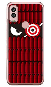 スナイパーくん レッド (クリア) Android One S10 Y!mobile YESNO イエスノー 平面 スマホケース ハードケースandroid one s10 ケース android one s10 カバー アンドロイドワンs10ケース アンドロイドワンs10