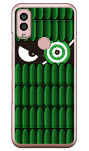 スナイパーくん グリーン (クリア) Android One S10 Y!mobile YESNO イエスノー 平面 受注生産 スマホケースandroid one s10 ケース android one s10 カバー アンドロイドワンs10ケース アンドロイドワンs10カ