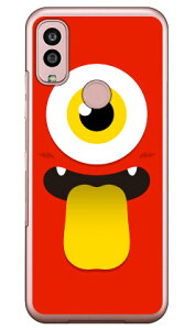 ひとつめくん レッド (クリア) Android One S10 Y!mobile YESNO イエスノー 平面 受注生産 スマホケース ハードケースandroid one s10 ケース android one s10 カバー アンドロイドワンs10ケース アンドロイド