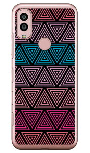 トライアングル ピンク (ソフトTPUクリア) Android One S10 Y!mobile YESNO イエスノー 平面 受注生産 スマホケースandroid one s10 ケース android one s10 カバー アンドロイドワンs10ケース アンドロイドワ