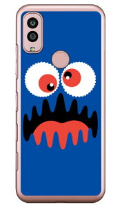 ワンダーモンスター ブルー (ソフトTPUクリア) Android One S10 Y!mobile YESNO イエスノー 平面 スマホケースandroid one s10 ケース android one s10 カバー アンドロイドワンs10ケース アンドロイドワンs10