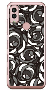 ローズポップ ブラック (ソフトTPUクリア) Android One S10 Y!mobile YESNO イエスノー 平面 受注生産 スマホケースandroid one s10 ケース android one s10 カバー アンドロイドワンs10ケース アンドロイドワ