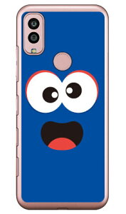 ベイビーモンスター ブルー (ソフトTPUクリア) Android One S10 Y!mobile YESNO イエスノー 平面 スマホケースandroid one s10 ケース android one s10 カバー アンドロイドワンs10ケース アンドロイドワンs10