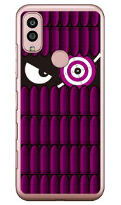 スナイパーくん パープル (ソフトTPUクリア) Android One S10 Y!mobile YESNO イエスノー 平面 受注生産 スマホケースandroid one s10 ケース android one s10 カバー アンドロイドワンs10ケース アンドロイド
