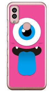ひとつめくん ピンク (ソフトTPUクリア) Android One S10 Y!mobile YESNO イエスノー 平面 受注生産 スマホケースandroid one s10 ケース android one s10 カバー アンドロイドワンs10ケース アンドロイドワンs