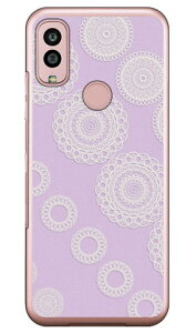 サークルレース パープル (クリア) Android One S10 Y!mobile Coverfull カバフル 平面 受注生産 スマホケースandroid one s10 ケース android one s10 カバー アンドロイドワンs10ケース アンドロイドワンs10カ