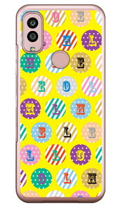 ハロードット イエロー (クリア) Android One S10 Y!mobile Coverfull カバフル 平面 受注生産 スマホケースandroid one s10 ケース android one s10 カバー アンドロイドワンs10ケース アンドロイドワンs10カバ