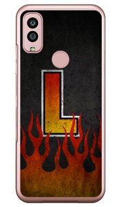 Cf LTD ファイア イニシャル L (クリア) Android One S10 Y!mobile Coverfull カバフル 平面 受注生産 スマホケースandroid one s10 ケース android one s10 カバー アンドロイドワンs10ケース アンドロイドワンs10