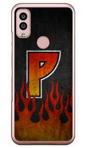 Cf LTD ファイア イニシャル P (クリア) Android One S10 Y!mobile Coverfull カバフル 平面 受注生産 スマホケースandroid one s10 ケース android one s10 カバー アンドロイドワンs10ケース アンドロイドワンs10