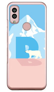 Cf LTD シロクマ イニシャル D (クリア) Android One S10 Y!mobile Coverfull カバフル 平面 受注生産 スマホケースandroid one s10 ケース android one s10 カバー アンドロイドワンs10ケース アンドロイドワンs10