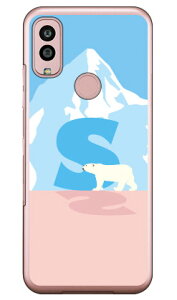 Cf LTD シロクマ イニシャル S (クリア) Android One S10 Y!mobile Coverfull カバフル 平面 受注生産 スマホケースandroid one s10 ケース android one s10 カバー アンドロイドワンs10ケース アンドロイドワンs10
