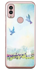 Cf LTD バード イニシャル W (クリア) Android One S10 Y!mobile Coverfull カバフル 平面 受注生産 スマホケースandroid one s10 ケース android one s10 カバー アンドロイドワンs10ケース アンドロイドワンs10カ