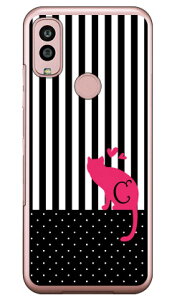 Cf LTD キャット イニシャル C (クリア) Android One S10 Y!mobile Coverfull カバフル 平面 受注生産 スマホケースandroid one s10 ケース android one s10 カバー アンドロイドワンs10ケース アンドロイドワンs10