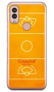 女子ラクロスコート オレンジ (クリア) Android One S10 Y!mobile Coverfull カバフル 平面 受注生産 スマホケースandroid one s10 ケース android one s10 カバー アンドロイドワンs10ケース アンドロイドワン