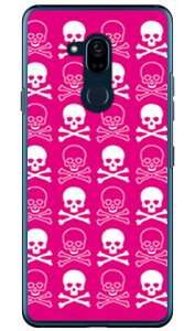 スカル ピンク×ホワイト (クリア) Android One X5 Y!mobile SECOND SKIN ハードケース android one x5 ケース android one x5 カバー アンドロイドワンx5ケース アンドロイドワンx5カバー x5ケース x5カバー yモ