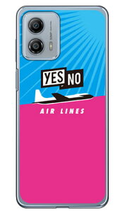 YESNO AIR LINES �T�b�N�X�u���[×�s���Nmoto g53y 5G A301MO / moto g53j 5G XT2335 / moto g53s 5G A302MO (�\�t�gTPU) YESNO �P�[�X �J�o�[ �X�}�z�P�[�X �������� �ϏՌ� �v��