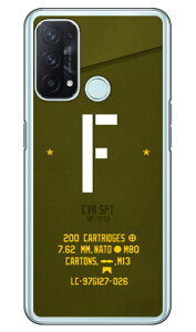 Cf LTD ミリタリー イニシャル アルファベット F カーキ (クリア) OPPO Reno5 A A101OP・CPH2199 Y!mobile・MVNOスマホ(SIMフリー端末) Coverfulloppo reno5 a oppo reno5 a ケース oppo reno5 a oppo reno5 a カバー reno5 a