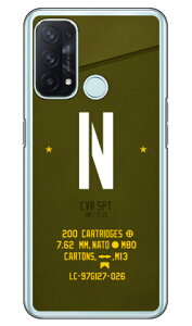 Cf LTD ミリタリー イニシャル アルファベット N カーキ (クリア) OPPO Reno5 A A101OP・CPH2199 Y!mobile・MVNOスマホ(SIMフリー端末) Coverfulloppo reno5 a oppo reno5 a ケース oppo reno5 a oppo reno5 a カバー reno5 a
