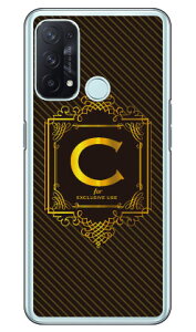 Cf LTD ラグジュアリーイニシャル C ゴールドイエロー (クリア) OPPO Reno5 A A101OP・CPH2199 Y!mobile・MVNOスマホ(SIMフリー端末) Coverfulloppo reno5 a oppo reno5 a ケース oppo reno5 a oppo reno5 a カバー reno5 a