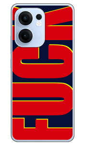 Cf LTD FUCK�i�t�@�b�N�j �� �l�C�r�[ (�N���A) OPPO Reno13 A A501OP OPG05 CPH2699 Coverfull �{�� �ی� �n�[�h�P�[�X �X�}�z�J�o�[�@��������