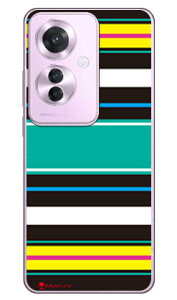 Moisture Stripe �u���b�N (�N���A) design by Moisture OPPO Reno11 A A401OP CPH2603 SECOND SKIN �{�� �ی� �n�[�h�P�[�X �X�}�z�J�o�[�@��������