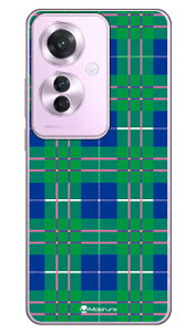 Tartan check �O���[�� (�N���A) design by Moisture OPPO Reno11 A A401OP CPH2603 SECOND SKIN �{�� �ی� �n�[�h�P�[�X �X�}�z�J�o�[�@��������