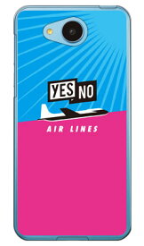 YESNO AIR LINES サックスブルー×ピンク （クリア） Android One 507SH・AQUOS ea 606SH Y!mobile・SoftBank YESNO 507sh ケース 507sh カバー 507shケース 507shカバー 507sh android one アンドロイドワン ケース 送料無料