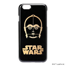 ケース スターウォーズ iPhone6 iPhone6s ゴールド箔押し ハードケース 背面カバー カバー 背面ケース ゴールド ブラック STAR WARS C-3PO アイフォン6 アイフォン6s アイフォンケース アイフォンカバー