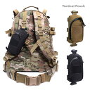 サバイバルゲーム キャンプ 探検 登山 釣り サイクリング ショルダーハーネスポーチ タクティカルポーチ Sサイズ ファスナー開閉 ユーティリティポーチ モールシステム ミリタリーポーチ マルチケース 小物入れ 収納 着脱可能