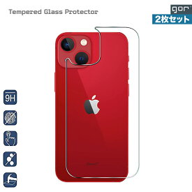 背面フィルム 強化ガラス iPhone13mini 2枚セット 背面保護 バック iPhone13 自動吸着 指紋防止 飛散防止 ワイヤレス充電対応 MagSafe充電対応 硬度9H 薄型 透明 プロテクター 正規品 gor アイフォン13 13ミニ 2.5D