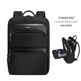 バックパック 2倍までマチ拡張 高密度防水素材 ノートパソコンバッグ TIGERNU 高品質 ロック付き 大容量 A4 通勤 メンズ 通学 出張 旅行 薄い 衝撃吸収 キーリング ビジネスリュック 15.6インチ 撥水加工 17インチ