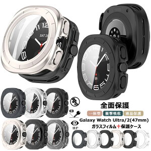 Galaxy Watch Ultra2 47MM �P�[�X �J�o�[ �t�B���� Galaxy Watch Ultra 2 LTE �K���X�t�B���� �N���A �M�����N�V�[�E�H�b�`�E���g��2 �}�b�g�P�[�X �ی�J�o�[ PC�t���[�� �����K���X �S�� �t���ی� �t�B��