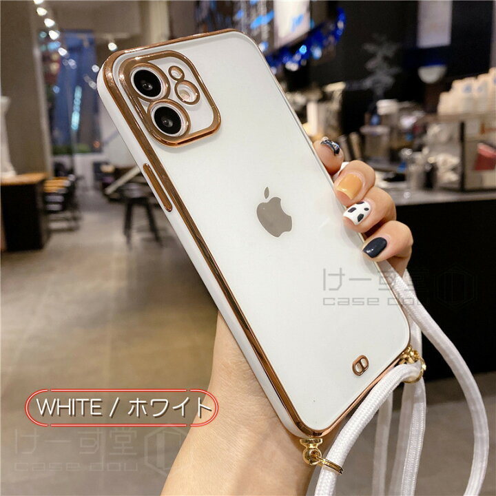楽天市場 背面クリア Iphoneケース Iphone13 Pro ケース Tpu アイフォン12 Iphonese 12pro 13promax Iphone8 Iphonese 第3 2世代 22 8plus Iphone 13 11 Pro Xr Xs Max ケース かわいい スマホ ケース 韓国 メッキ処理 ショルダー ストラップ おしゃれ