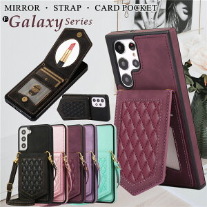 �~���[ IC�J�[�h �X�g���b�v�t�� Galaxy S23FE A53 A54 5G �P�[�X ������� �M�����N�V�[a53 �P�[�X �~���[ ���t�� �M�����N�V�[ Galaxy A53 S21 S20 S24 S22 Ultra A52 �V�����_�[�P�[�X Galaxy S23 Ultra �X�}�z�P�[