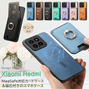 ƑI 2in1 MagSafeJ[hP[X Redmi Note 13 Pro+ 13Pro 5G X}zP[X w J[h[ OX^ht MagSafeEHbg Xiaomi13T Pro 14 Ultra Redmi 12 5G XIG03 P[X zt  
