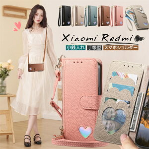 �I�[�����̃n�[�g Xiaomi REDMI 15 12 5G �P�[�X �蒠�^ �V�����_�[ ���b�h�~�[ �m�[�g Redmi Note 13 14 11 Pro Plus + 5G JE 10T �X�}�z�V�����_�[�P�[�X �J�[�h���[ ���킢�� ������� �ϏՌ��z�� �V���I�~ 1