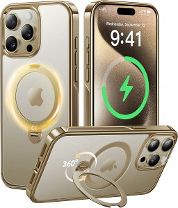 CASEKOO�y�b�����򊴁E��_360°��]�ziphone�P�[�X iPhone17 �P�[�X iPhone17Pro 17 Pro max �P�[�X iPhone 16Pro�P�[�X iPhone15Pro �P�[�X �N���A �ω��� ���c���� �p�x���� MagSafe�Ή� �ČR�K�i�ی� �ϏՌ� �ő�2