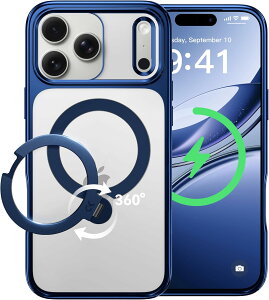 CASEKOO�y�b�����򊴁E��_360°��]�ziphone�P�[�X iPhone17 �P�[�X iPhone17Pro 17 Pro max �P�[�X iPhone 16Pro�P�[�X iPhone15Pro �P�[�X �N���A �ω��� ���c���� �p�x���� MagSafe�Ή� �ČR�K�i�ی� �ϏՌ� �ő�2