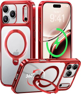 CASEKOO�y�b�����򊴁E��_360°��]�ziphone�P�[�X iPhone17 �P�[�X iPhone17Pro 17 Pro max �P�[�X iPhone 16Pro�P�[�X iPhone15Pro �P�[�X �N���A �ω��� ���c���� �p�x���� MagSafe�Ή� �ČR�K�i�ی� �ϏՌ� �ő�2