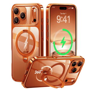 CASEKOO�y�b�����򊴁E��_360°��]�ziphone�P�[�X iPhone17 �P�[�X iPhone17Pro 17 Pro max �P�[�X iPhone 16Pro�P�[�X iPhone15Pro �P�[�X �N���A �ω��� ���c���� �p�x���� MagSafe�Ή� �ČR�K�i�ی� �ϏՌ� �ő�2
