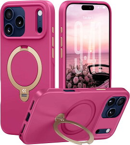 �y�V���i�����L�O 3000�~OFF�J�Ò��zCASEKOO iPhone 16 Pro iPhone 17 Pro iPhone 17 ProMax�p �P�[�X 360�x��]�X�^���h ���c���� �ϏՌ� MagSafe�Ή� ����~�� �}�b�g�d�グ ���ϖh�~ ���C�����X�[�d�Ή� �X�g